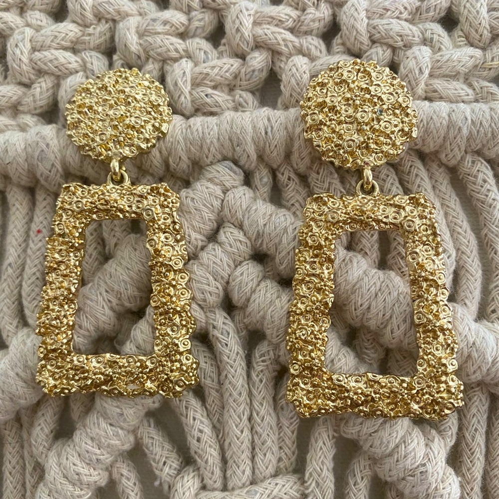 JustFab door knocker earrings,  post back earrings not light weight earrings